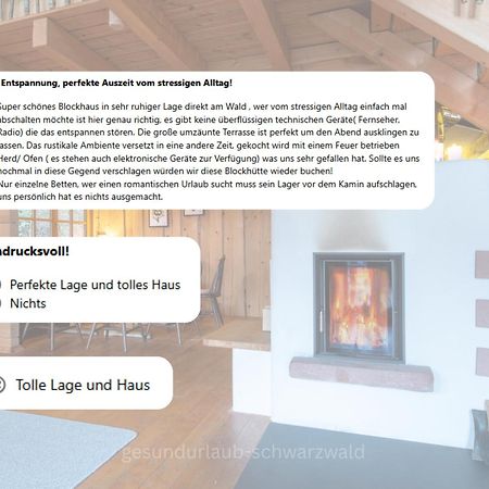Schwarzwald Blockhaus - Sauna - Kamin - Mit Bettwaesche Und Handtuecher Schenkenzell Bagian luar foto